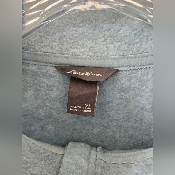 Eddie Bauer Blue Fleece pull over size XL - Picture 6 of 6